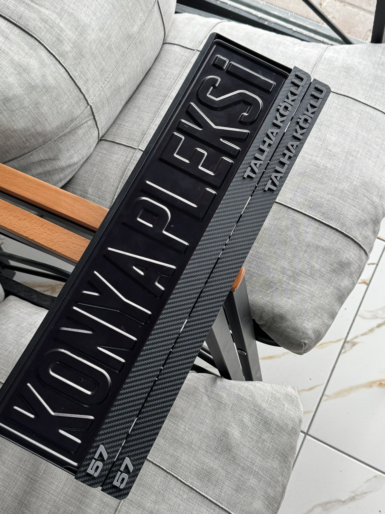 Karbon Detaylı 3D Plakalık